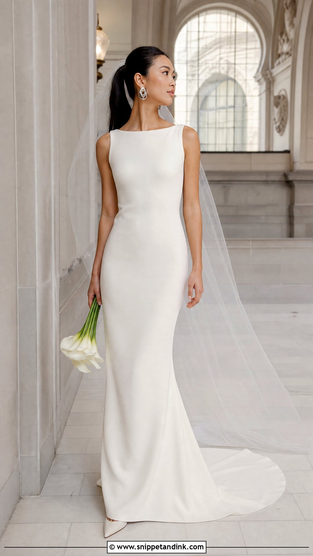 Vera Wang Minimalist Column Wedding Dress - Snippet and Ink - 20 Vera Wang Wedding Dresses