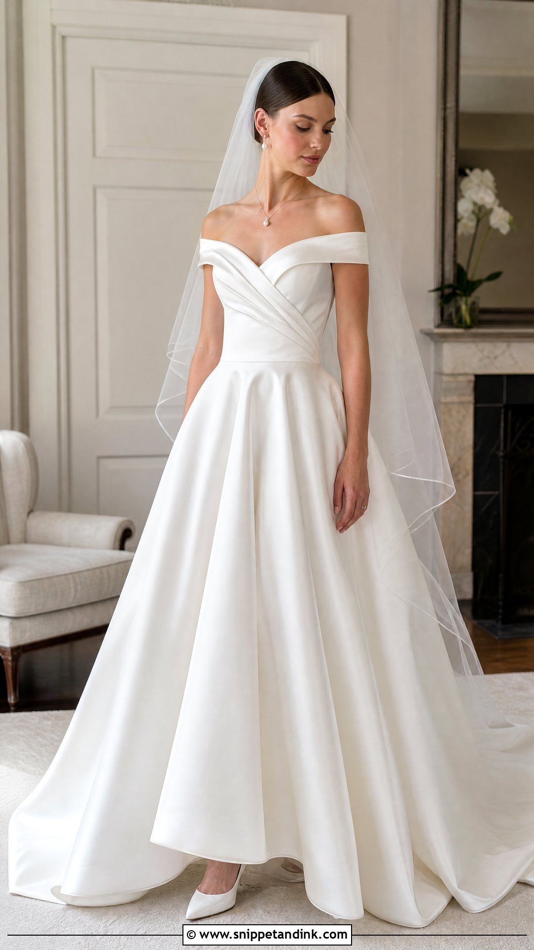 Vera Wang Off the Shoulder Wedding Dress - Snippet and Ink - 20 Vera Wang Wedding Dress 2025 Ideas