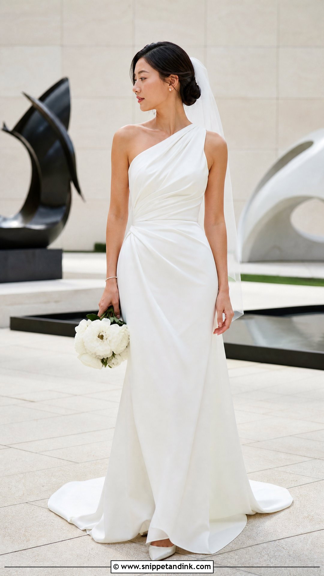 Vera Wang One Shoulder Wedding Dress - Snippet and Ink - 20 Vera Wang Wedding Dresses