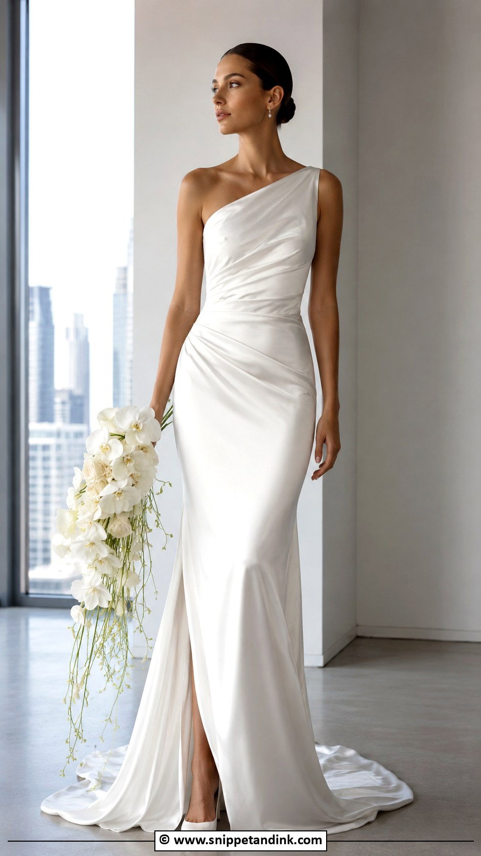 Vera Wang One Shoulder Wedding Dress - Snippet and Ink - 35 Vera Wang Wedding Dress Ideas