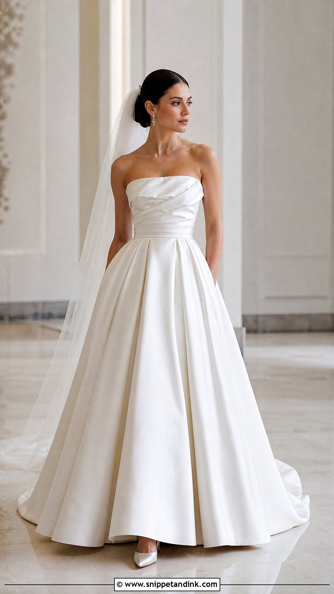 Vera Wang Pleated Satin Wedding Dress - Snippet and Ink - 20 Vera Wang Wedding Dresses