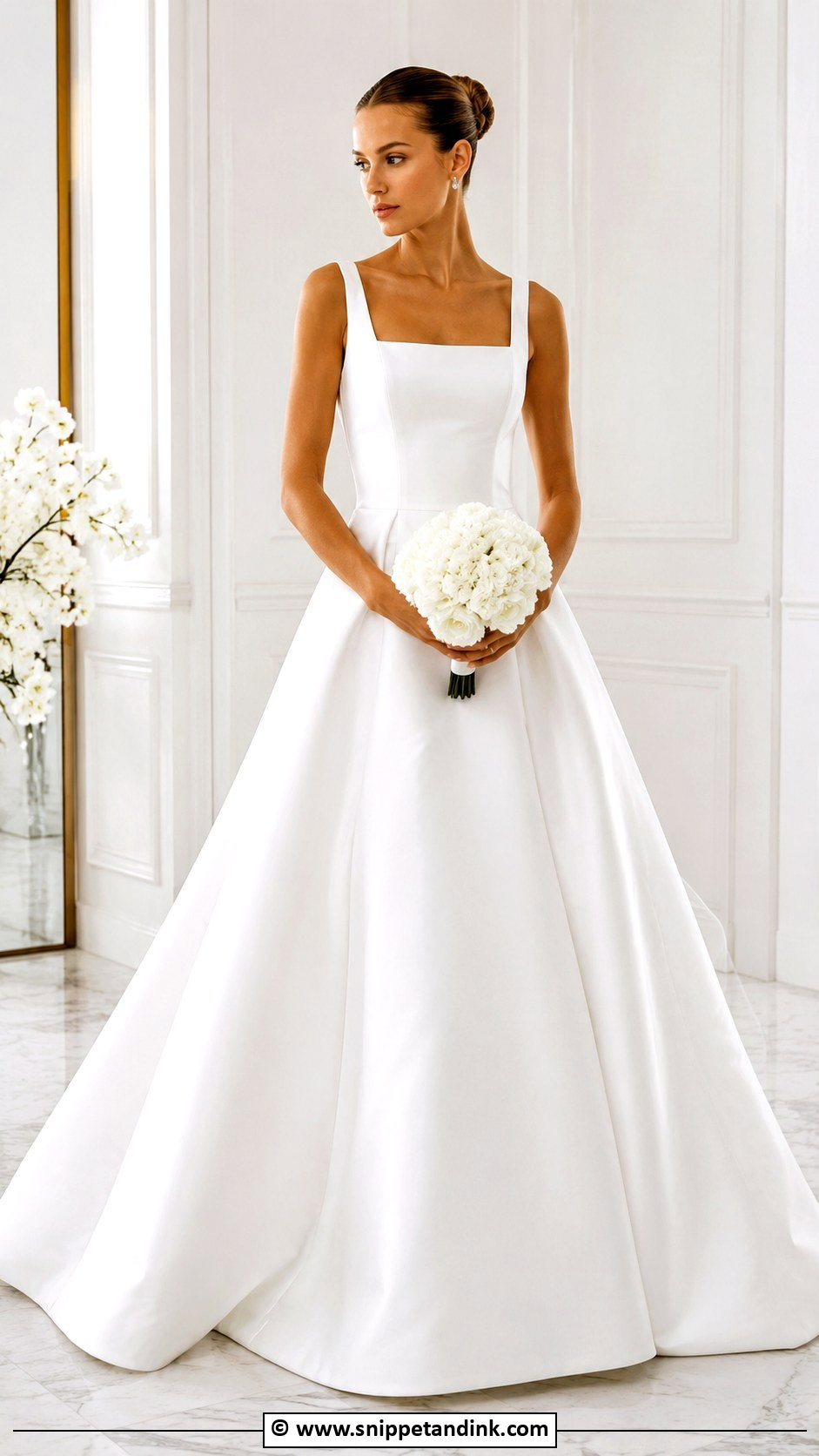 Vera Wang Square Neck Wedding Dress - Snippet and Ink - 35 Vera Wang Wedding Dress Ideas
