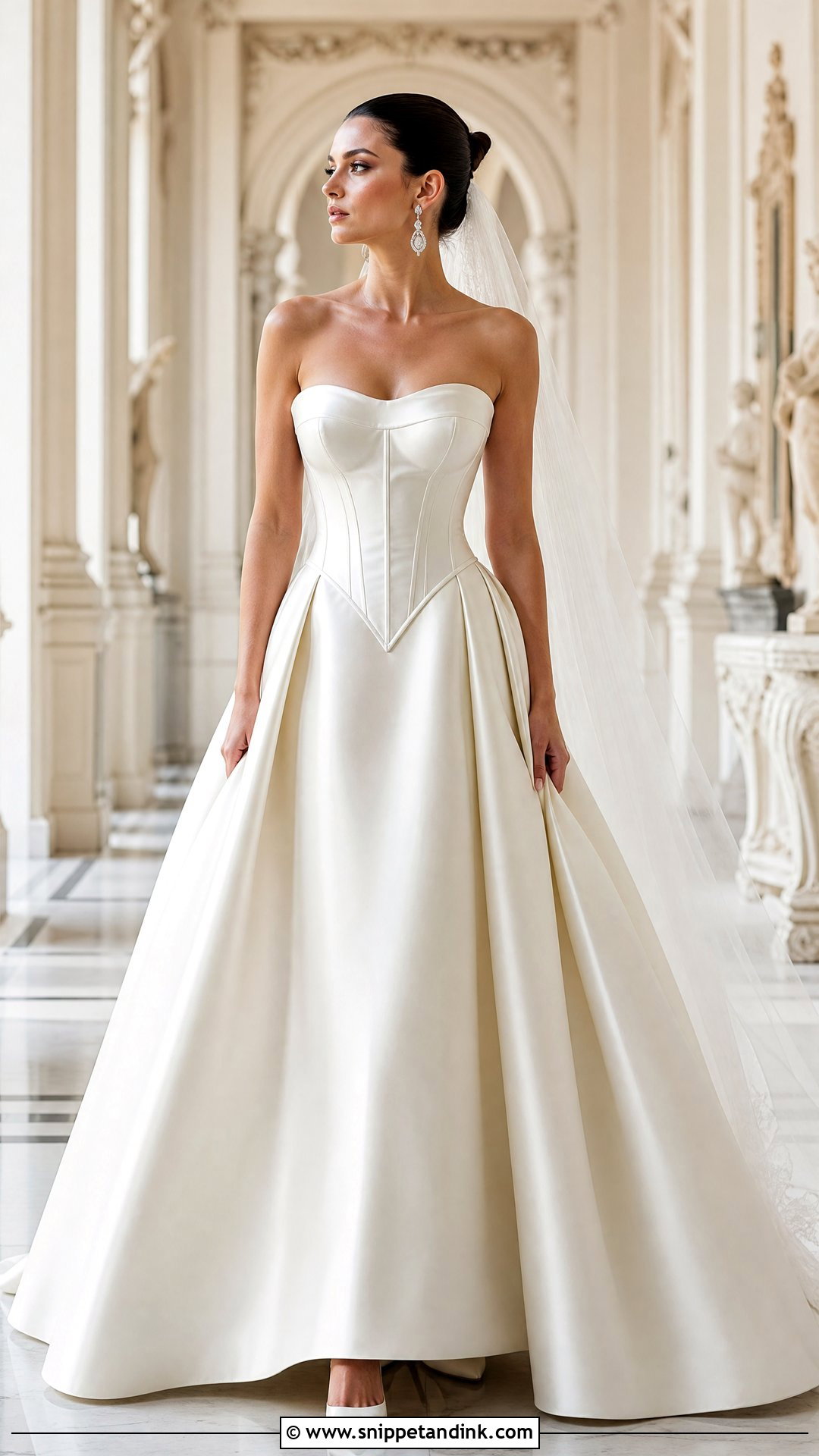 Versace Basque Waist Wedding Dress - Snippet and Ink - 20 Versace Wedding Dress Ideas