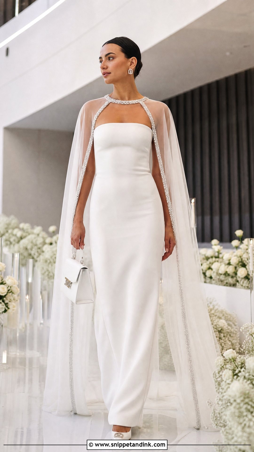 Versace Cape Wedding Gown - Snippet and Ink - 20 Versace Wedding Dress Ideas