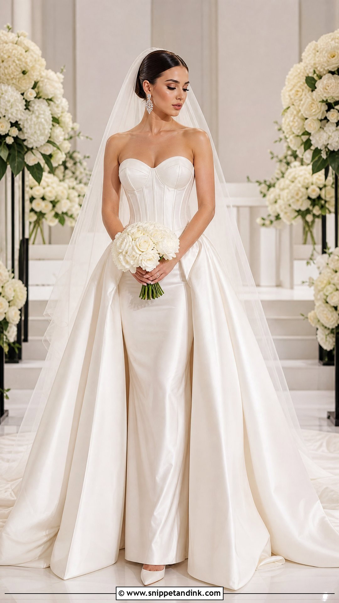 Versace Detachable Overskirt Wedding Dress - Snippet and Ink - 20 Versace Wedding Dress Ideas