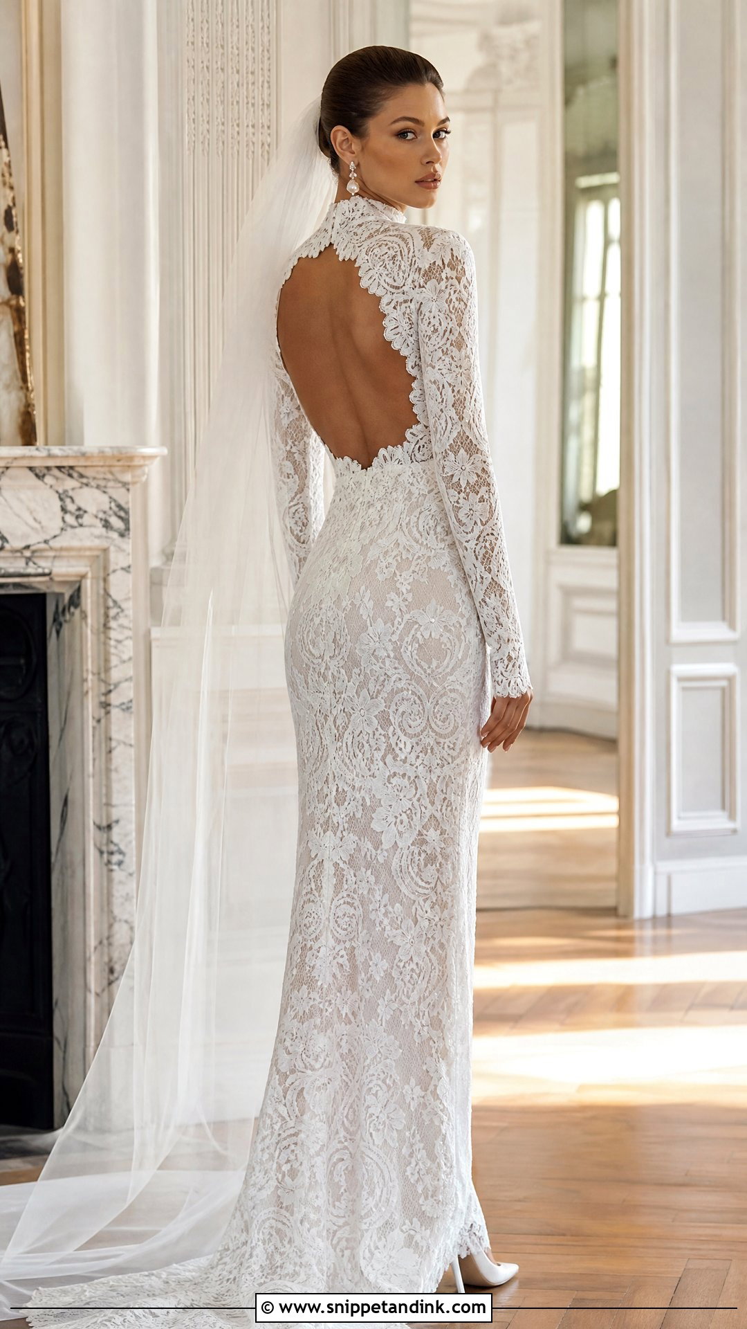 Versace Long Sleeve Lace Wedding Dress - Snippet and Ink - 20 Versace Wedding Dress Ideas