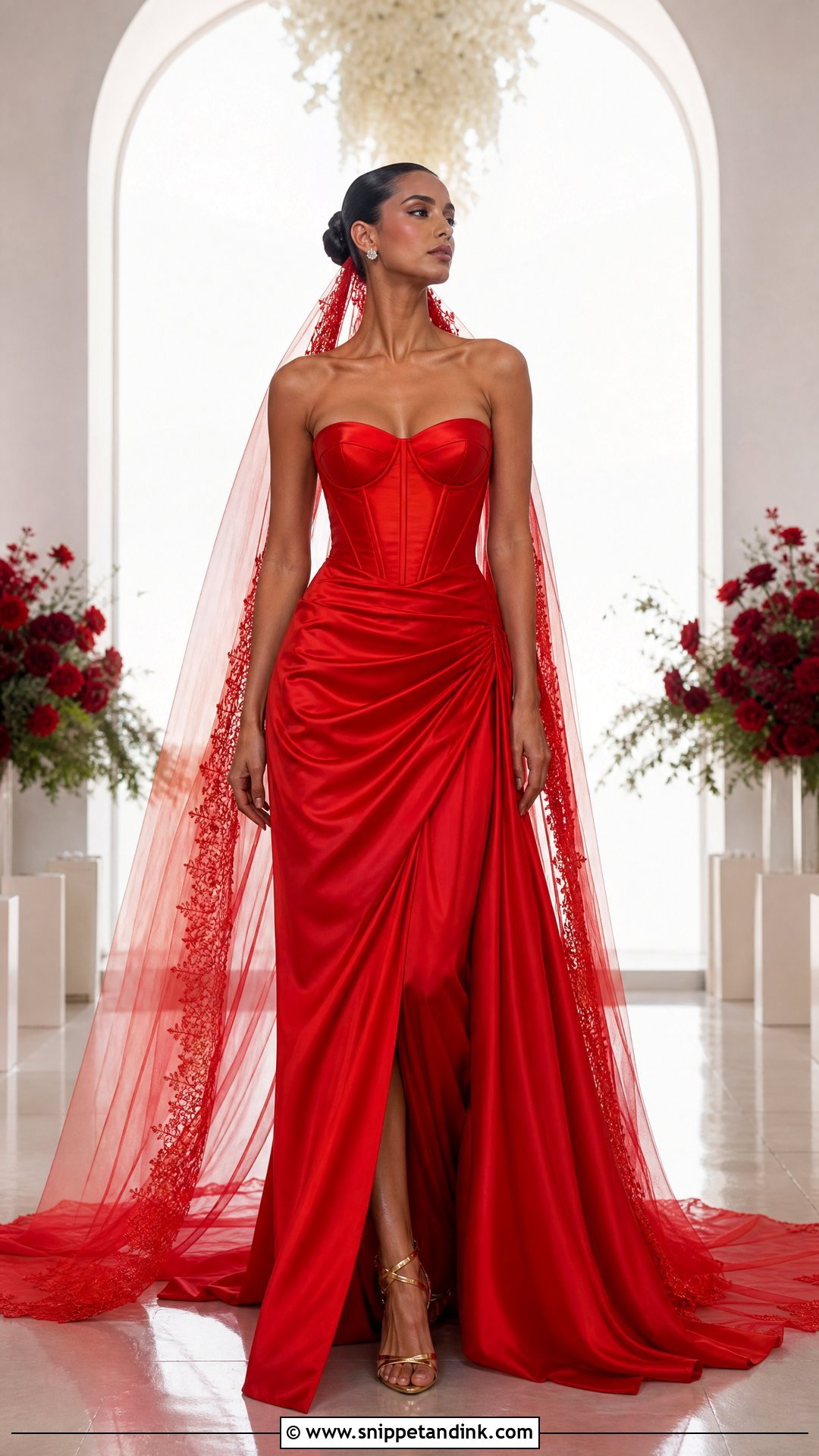 Versace Red Wedding Dress - Snippet and Ink - 20 Versace Wedding Dress Ideas