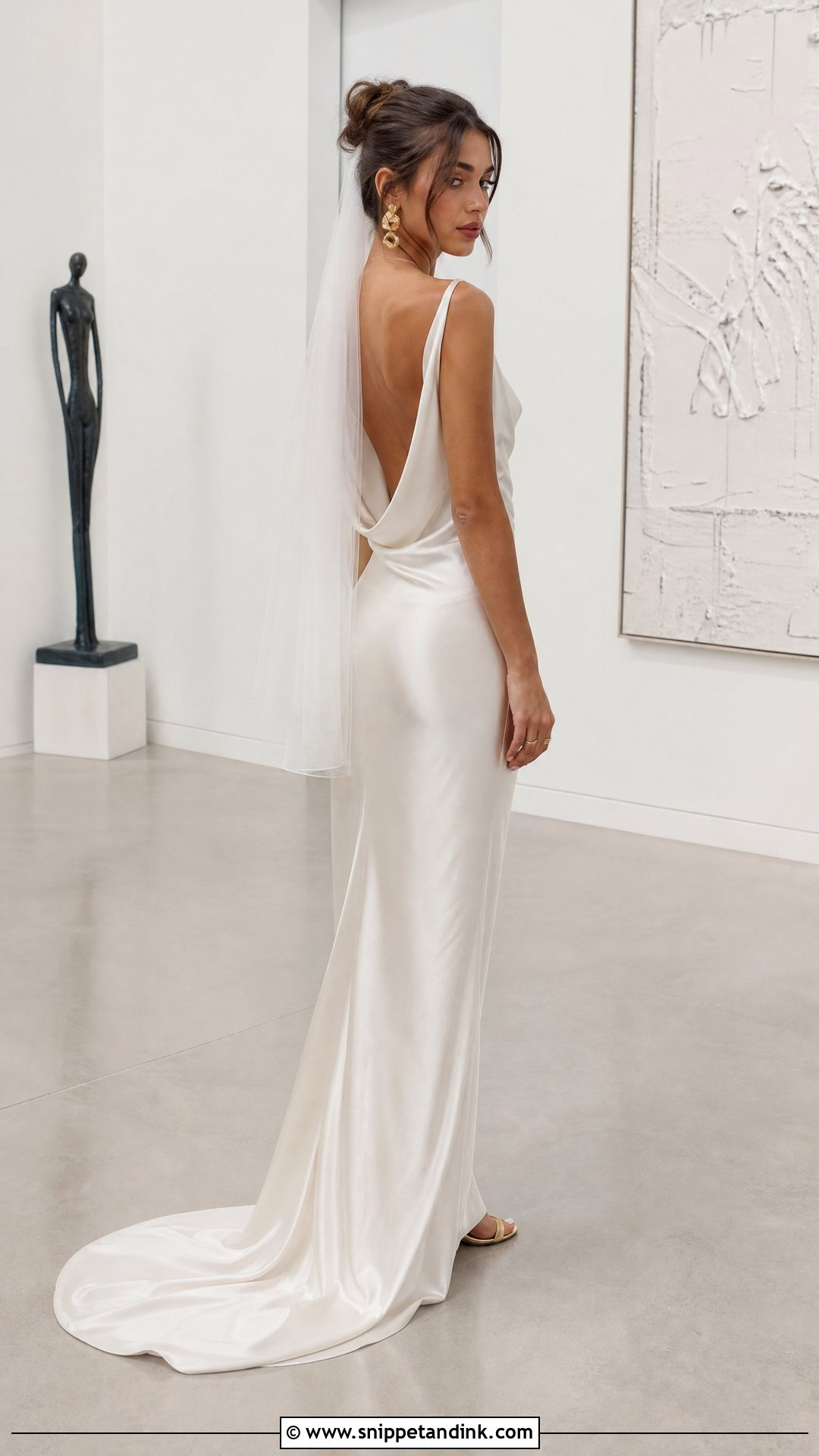Versace Satin Column Wedding Dress - Snippet and Ink - 20 Versace Wedding Dress Ideas