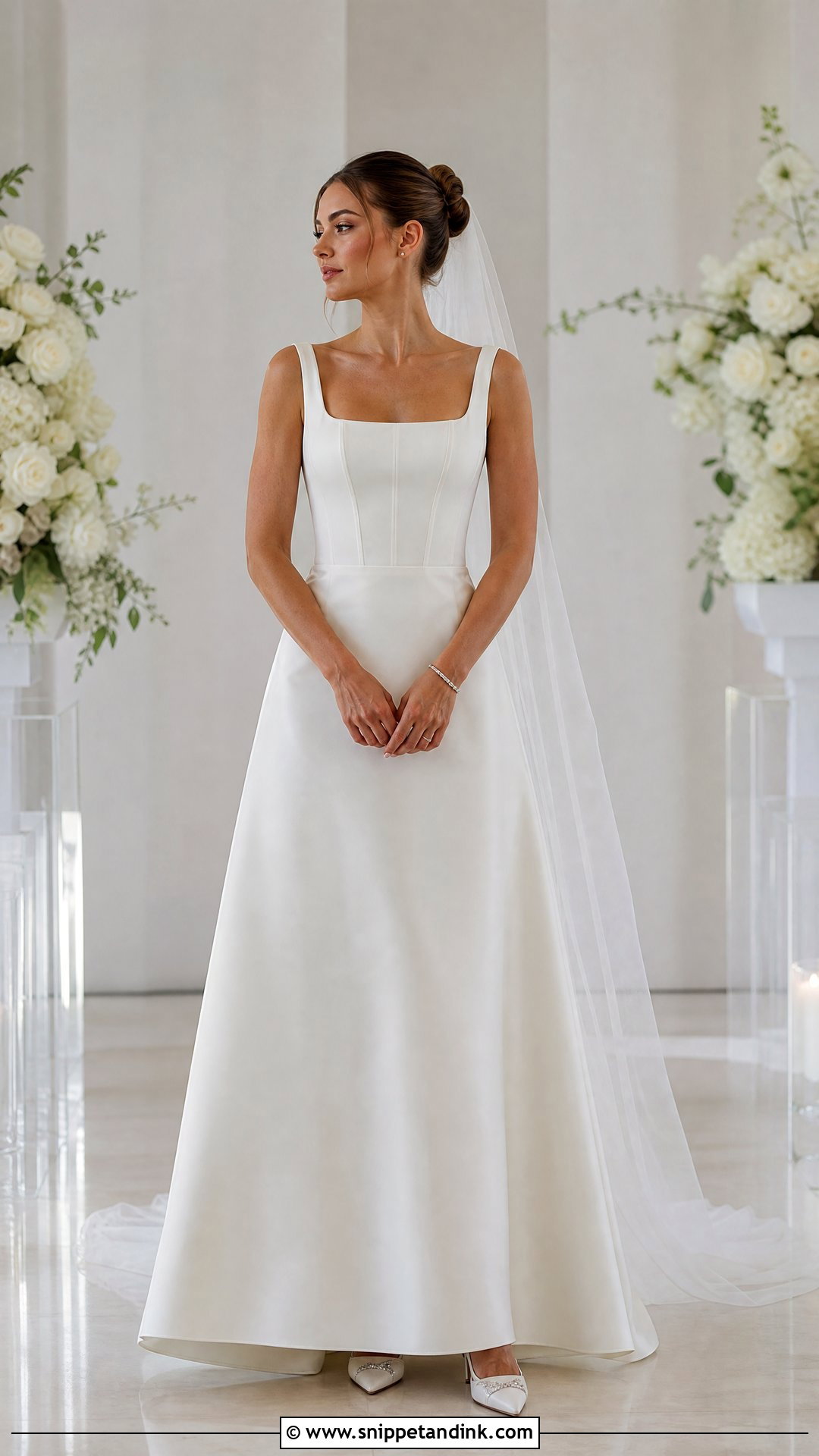 Versace Square Neck Wedding Dress - Snippet and Ink - 20 Versace Wedding Dress Ideas