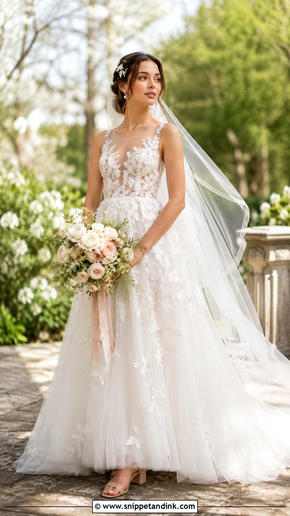 Vesna Floral Applique Wedding Dress - Snippet and Ink - 20 Vesna Wedding Dress Ideas