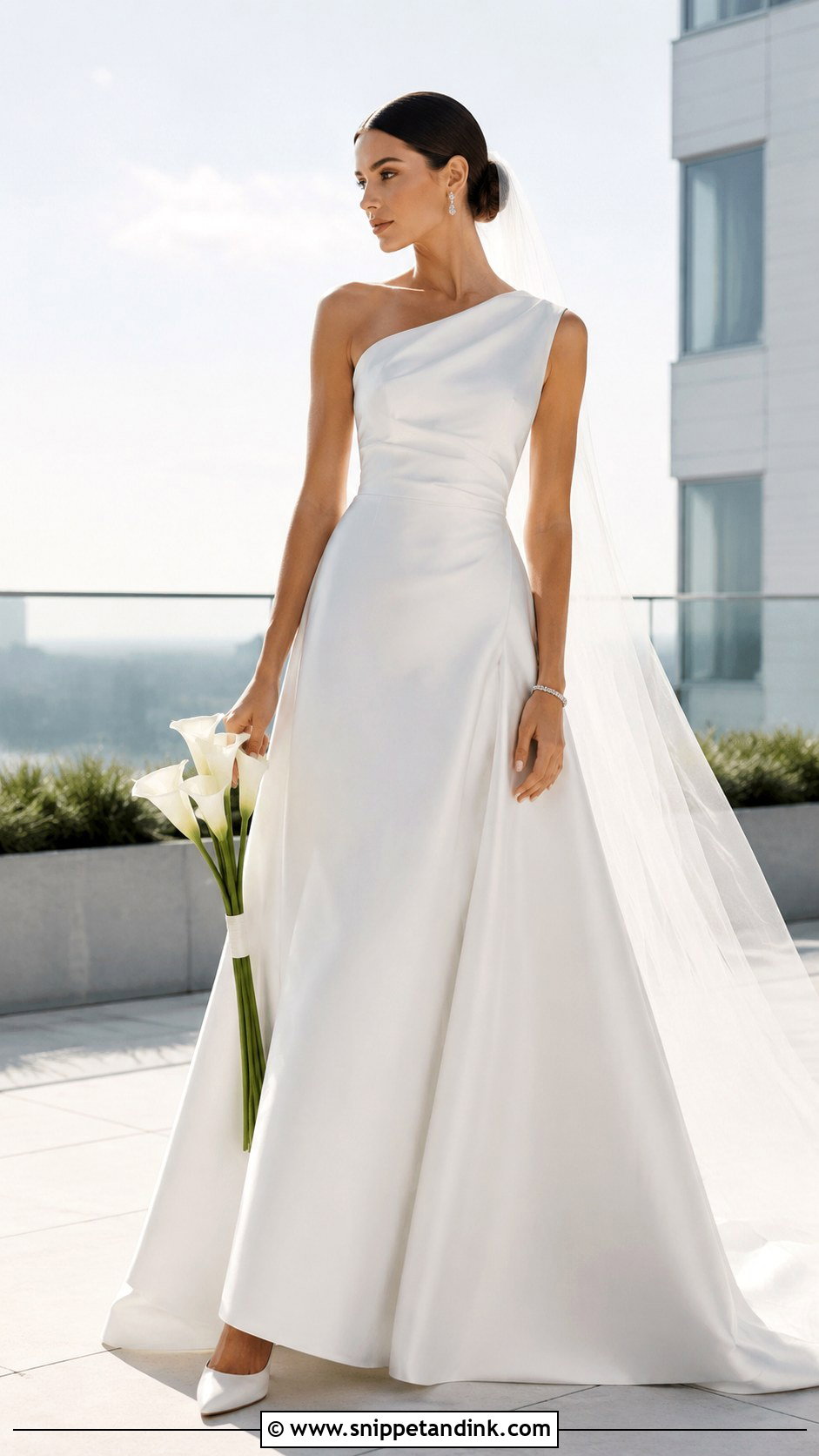 Vesna One Shoulder Wedding Dress - Snippet and Ink - 20 Vesna Wedding Dress Ideas