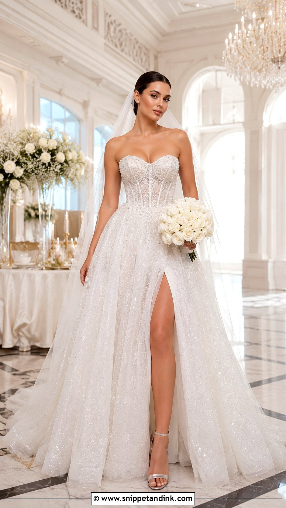 Vesna Sparkle Corset Wedding Dress - Snippet and Ink - 20 Vesna Wedding Dress Ideas