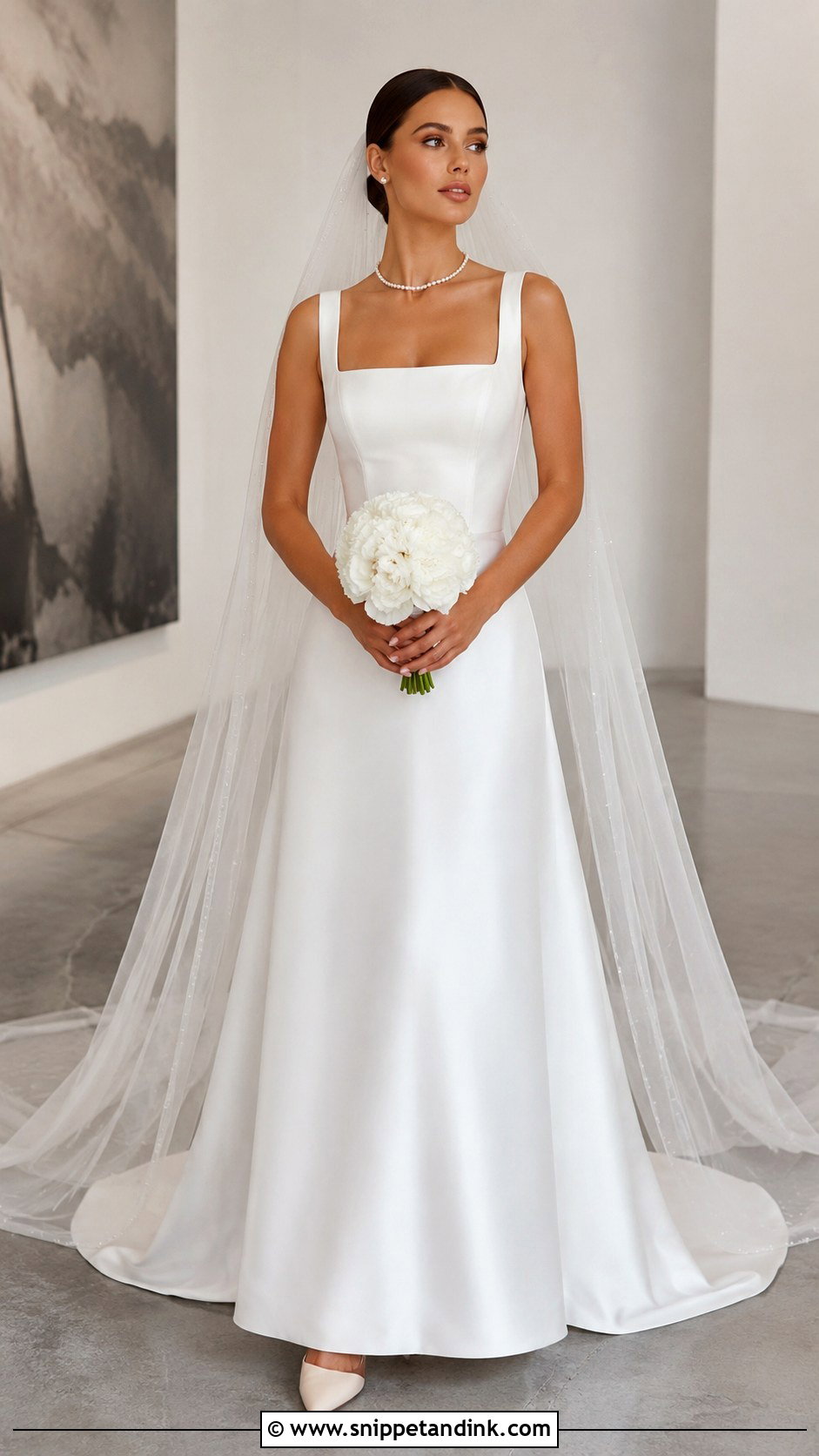 Vesna Square Neck Wedding Dress - Snippet and Ink - 20 Vesna Wedding Dress Ideas
