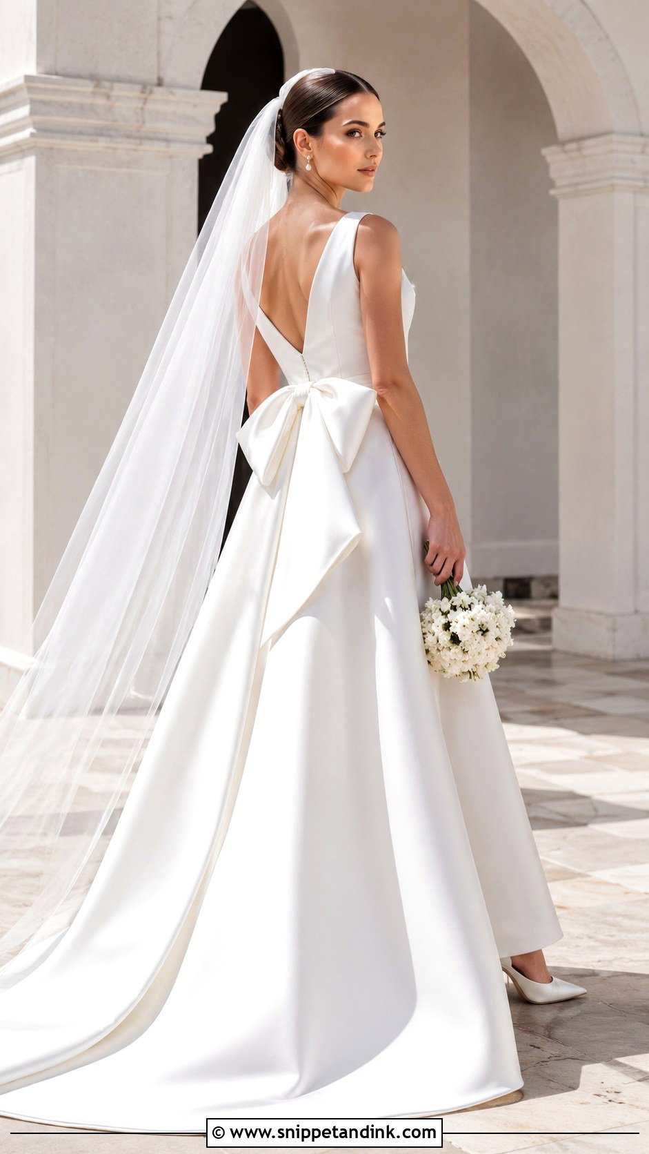 Vesna Wedding Dress With Bow - Snippet and Ink - 20 Vesna Wedding Dress Ideas