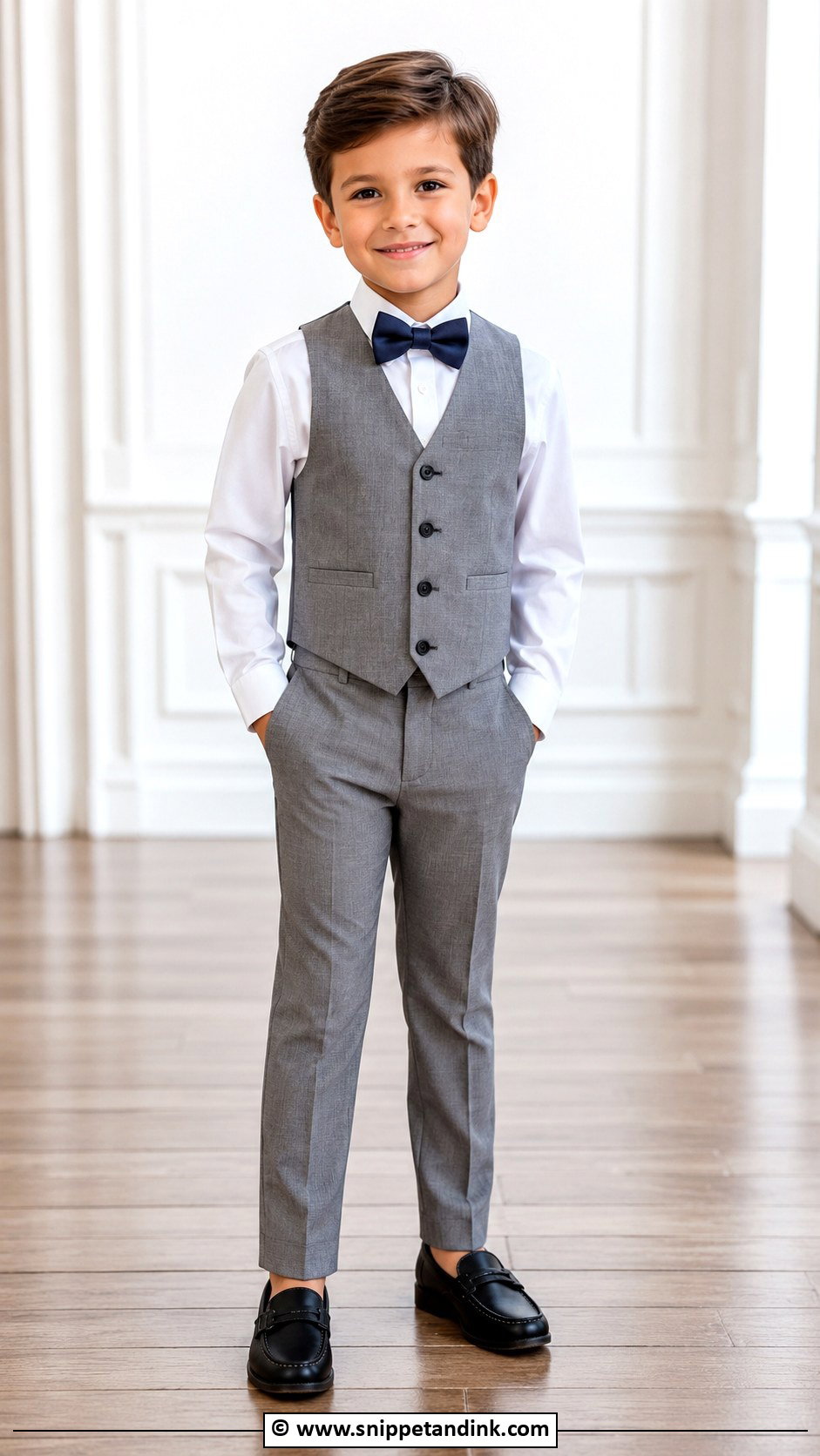 Vest And Dress Pants Ring Bearer Outfit - Snippet and Ink - 35 Ring Bearer Outfit Ideas