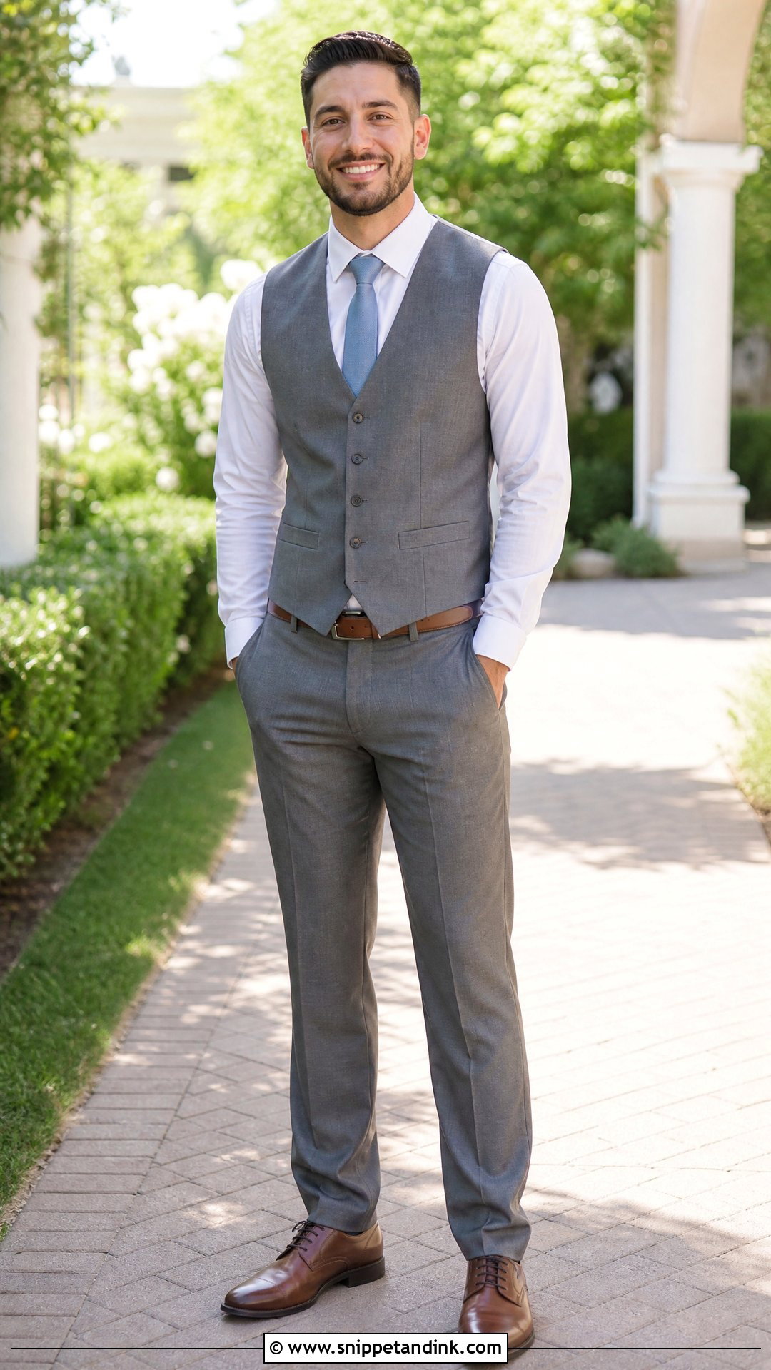 Vest And Pants Groomsman Outfit - Snippet and Ink - 25 Groomsman Outfits