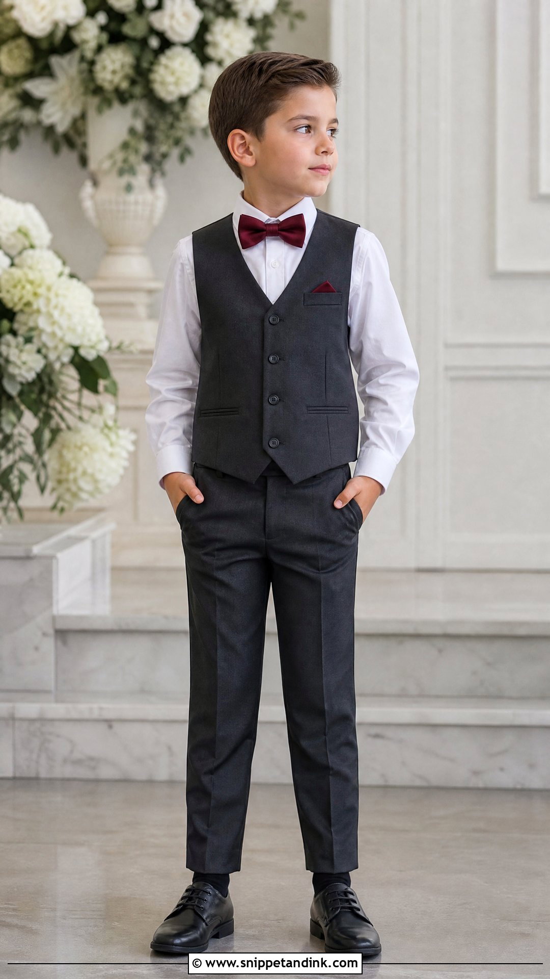 Vest and Pants Wedding Outfit for Boys - Snippet and Ink - 20 Wedding Outfit for Boys Kids Ideas