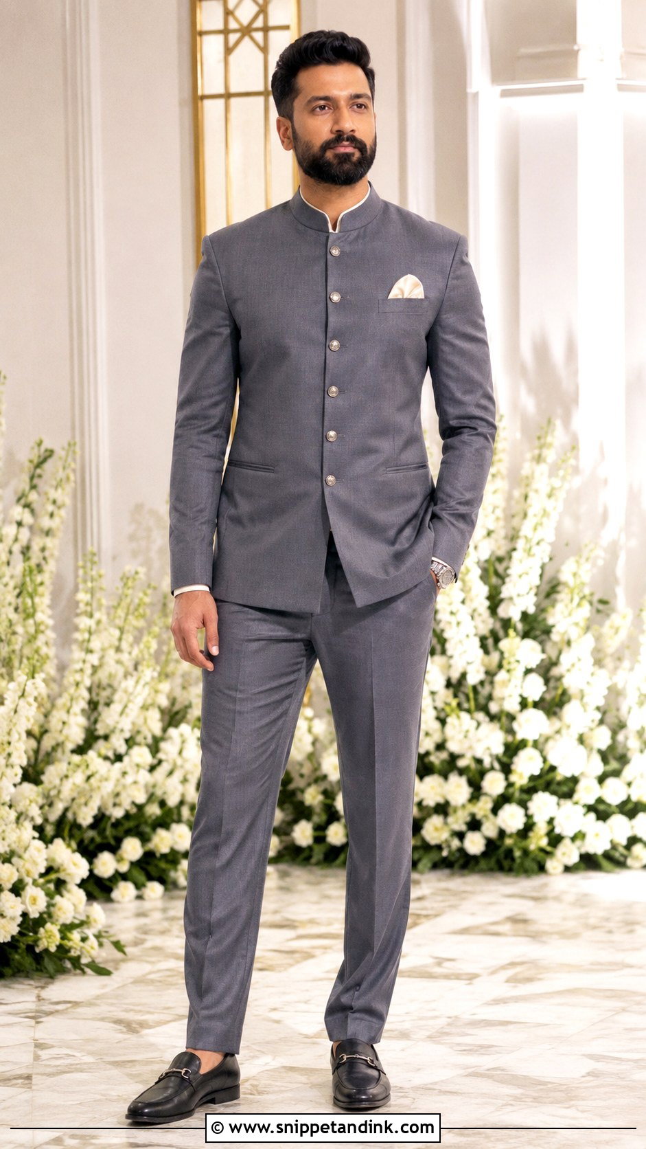 Vicky Kaushal Black Bandhgala Outfit - Snippet and Ink - 25 Vicky Kaushal Wedding Outfit Ideas