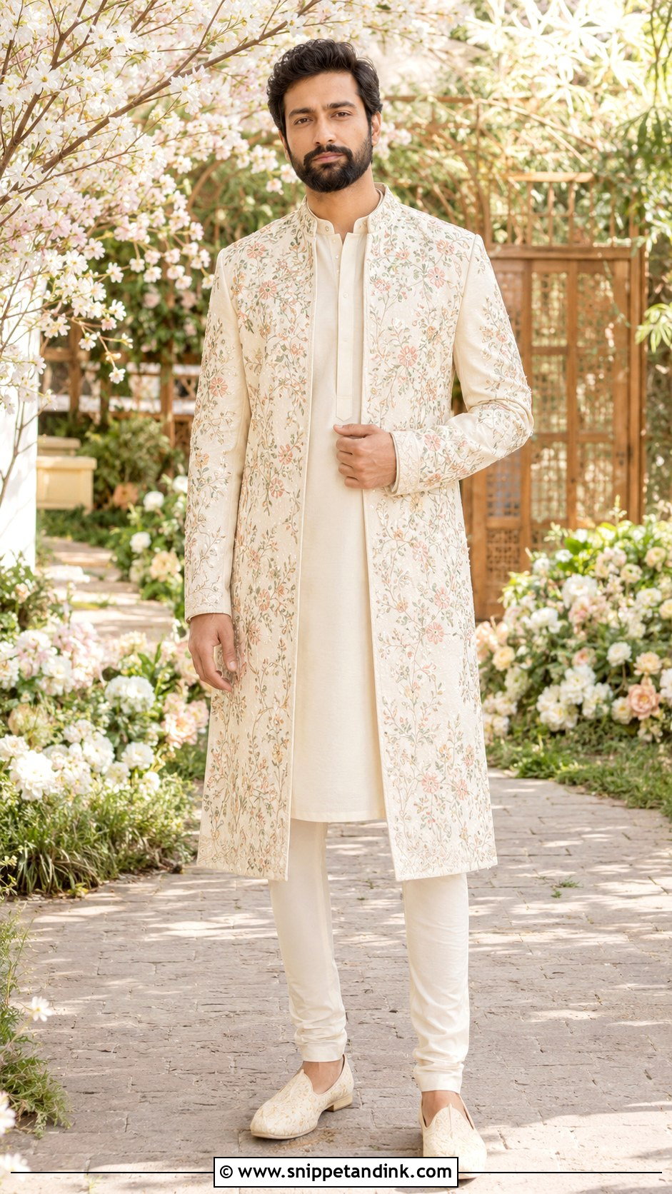 Vicky Kaushal Chikankari Kurta Outfit - Snippet and Ink - 25 Vicky Kaushal Wedding Outfit Ideas