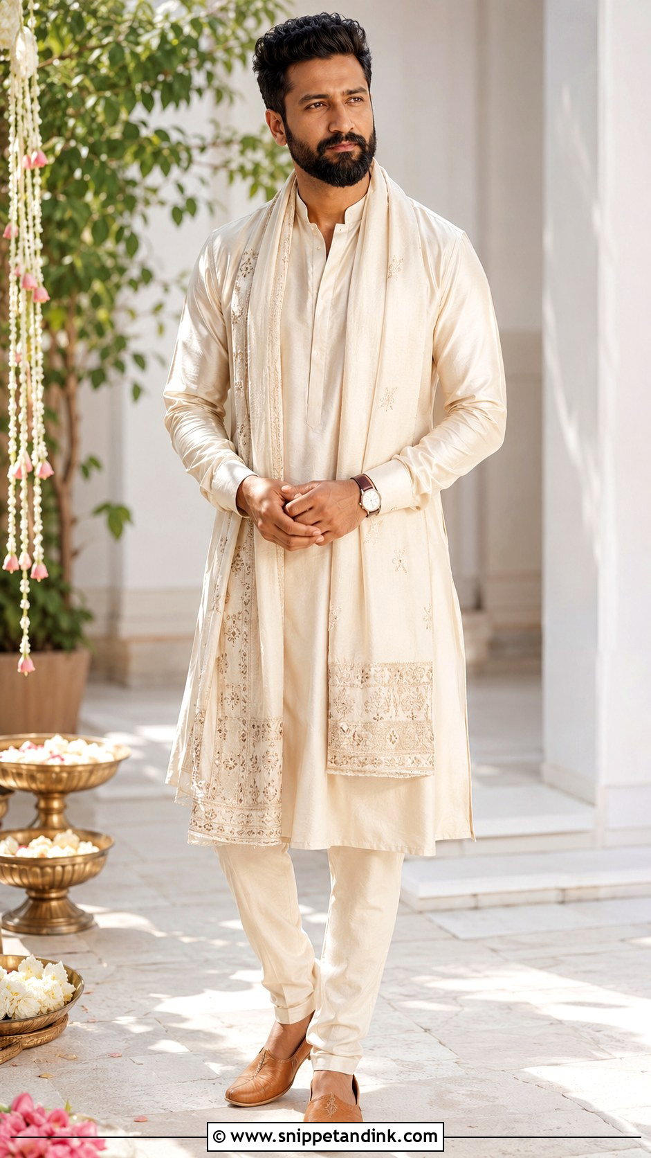Vicky Kaushal Nehru Jacket Kurta Outfit - Snippet and Ink - 25 Vicky Kaushal Wedding Outfit Ideas