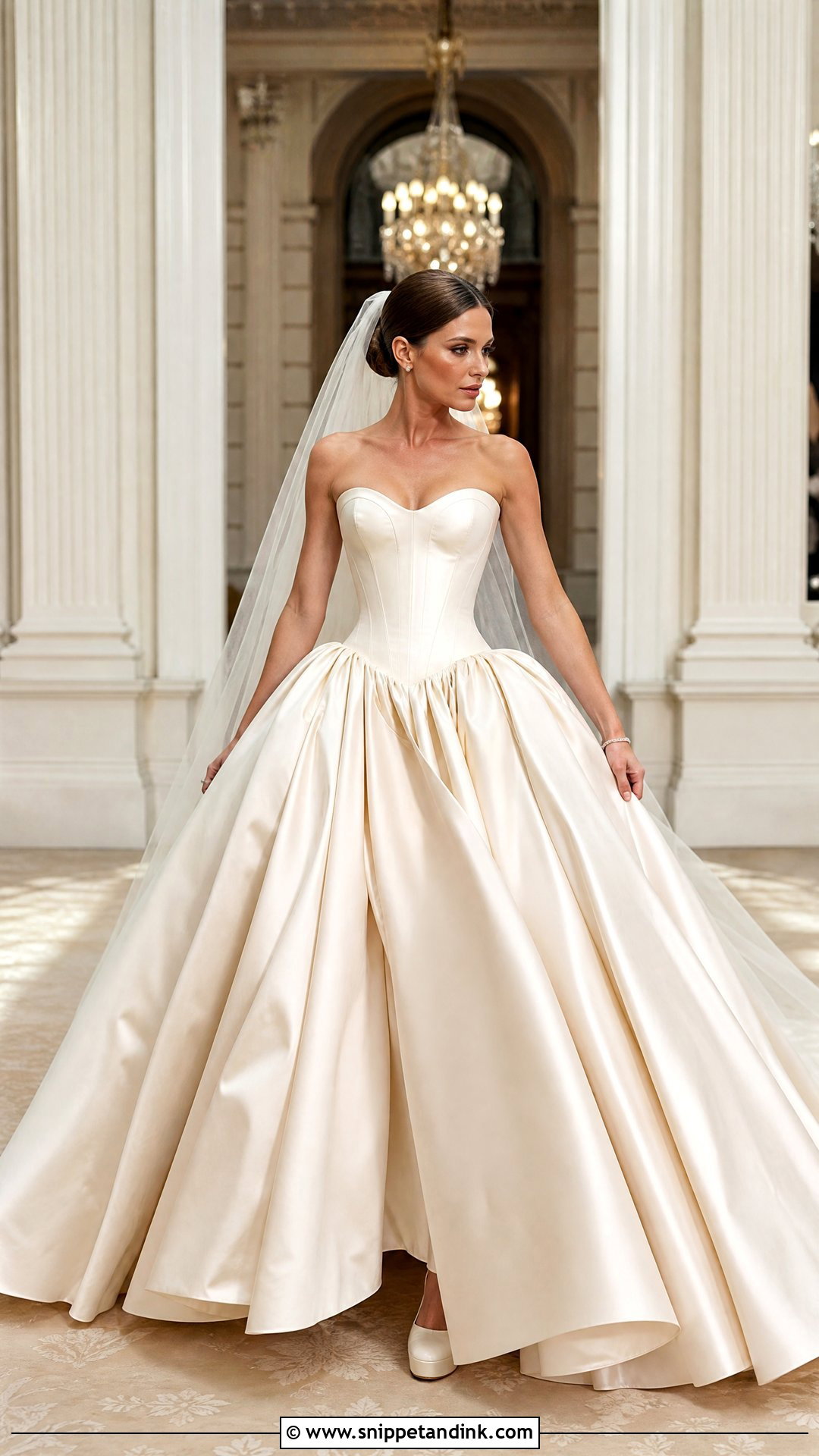 Victoria Beckham Strapless Ball Gown - Snippet and Ink - 20 Celebrity Brides Ideas