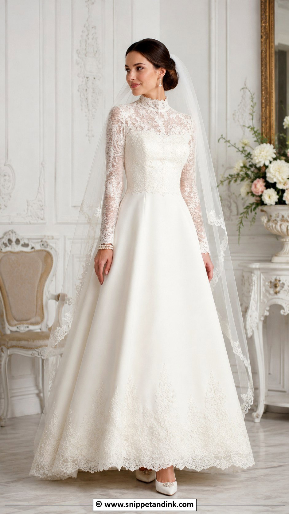 Victorian A Line Wedding Dress - Snippet and Ink - 30 Victorian Wedding Dress Ideas