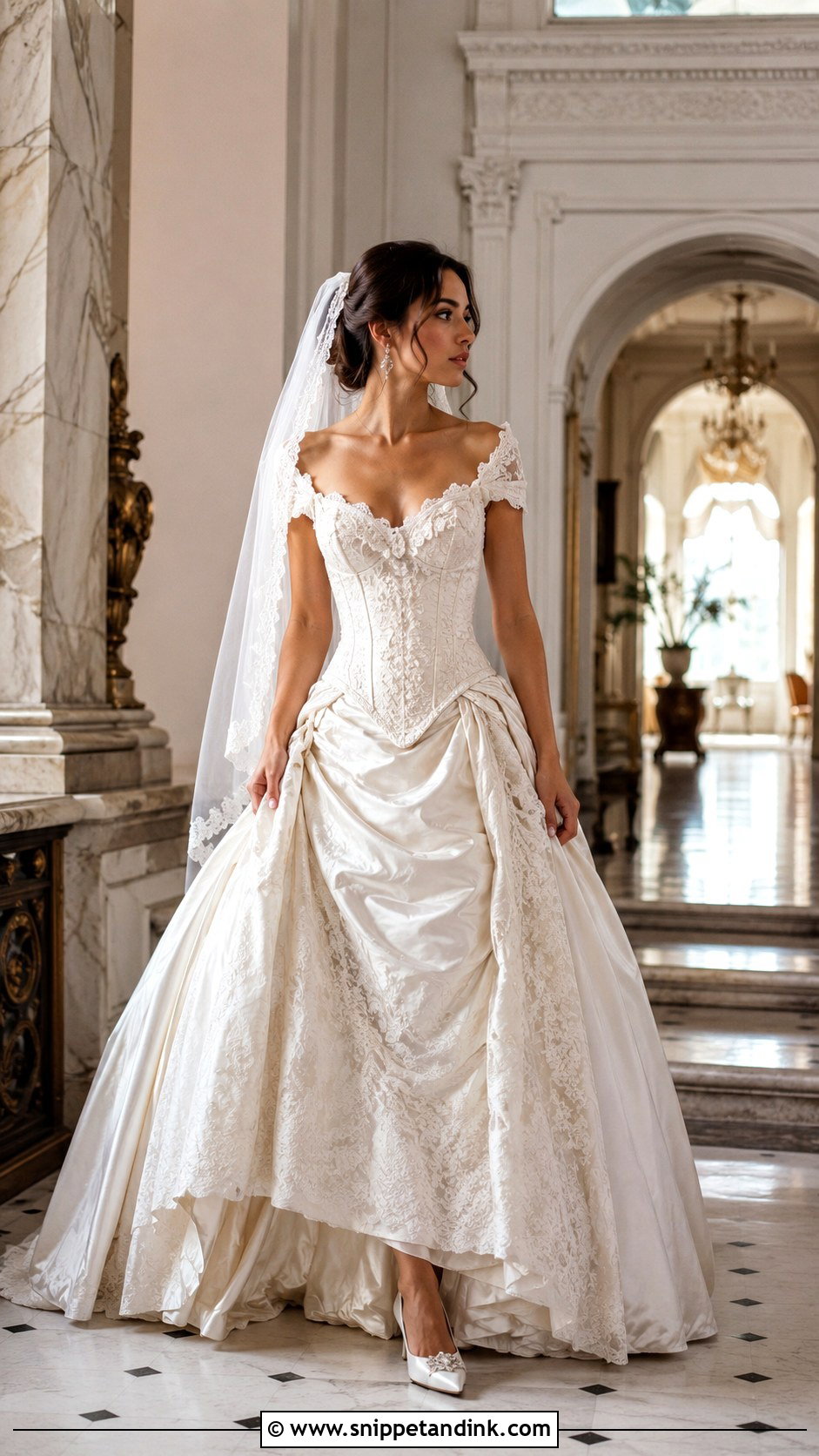 Victorian Basque Waist Wedding Dress - Snippet and Ink - 25 Victorian Inspired Wedding Dress Ideas