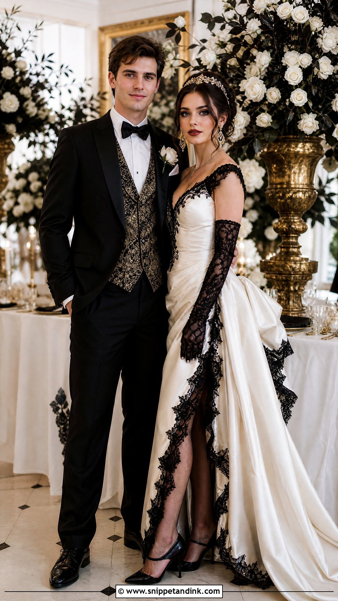 Victorian Black And Gold Wedding - Snippet and Ink - 20 Victorian Style Wedding Ideas