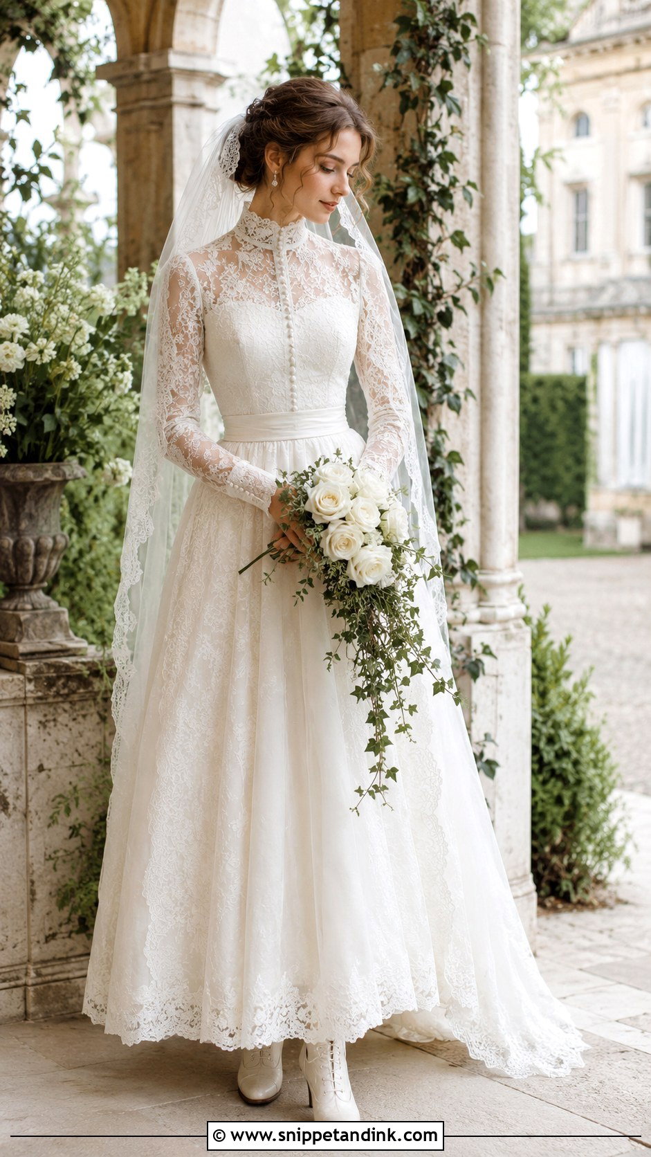 Victorian Boho Modest Wedding Dress - Snippet and Ink - 20 Boho Modest Wedding Dress Ideas