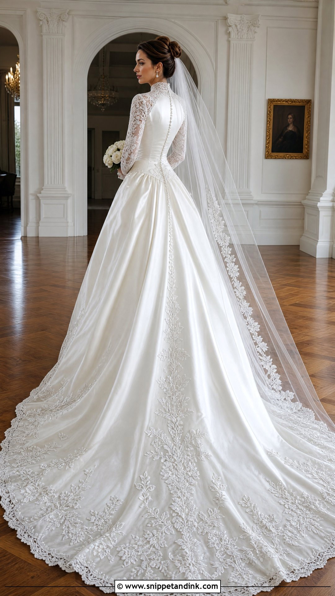 Victorian Bride Dress With Cathedral Train - Snippet and Ink - 20 Victorian Bride Dress Ideas