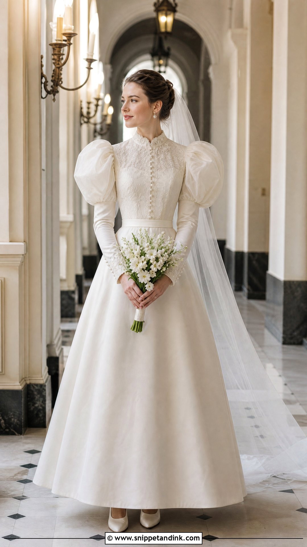 Victorian Bride Dress With Leg Of Mutton Sleeves - Snippet and Ink - 20 Victorian Bride Dress Ideas