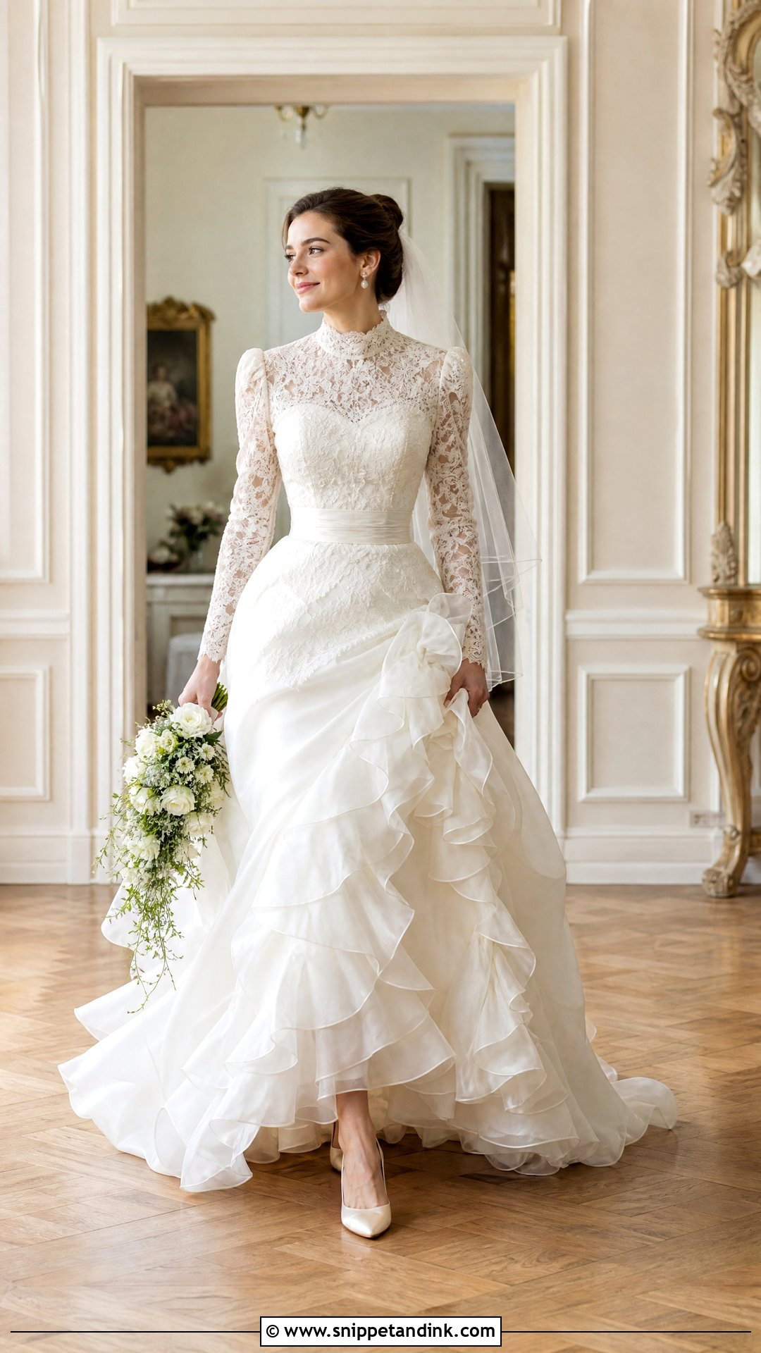 Victorian Bride Dress With Ruffled Skirt - Snippet and Ink - 20 Victorian Bride Dress Ideas