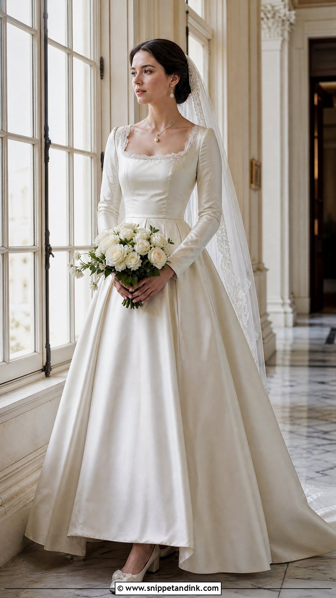 Victorian Bride Dress With Square Neckline - Snippet and Ink - 20 Victorian Bride Dress Ideas