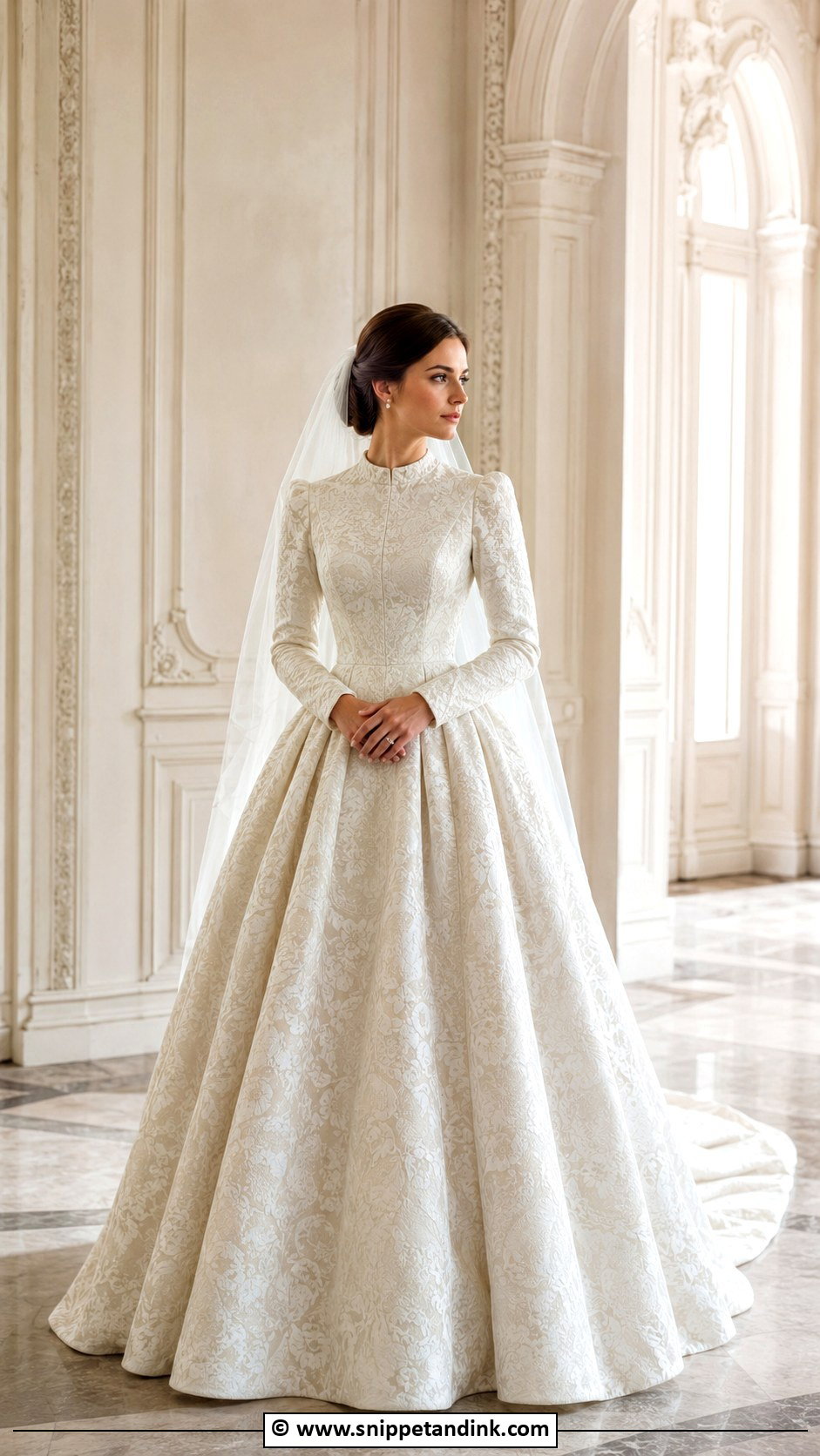 Victorian Brocade Wedding Dress - Snippet and Ink - 30 Victorian Wedding Dress Ideas