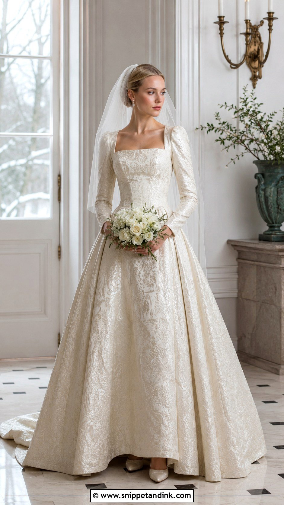 Victorian Brocade Wedding Dress - Snippet and Ink - 25 Victorian Inspired Wedding Dress Ideas