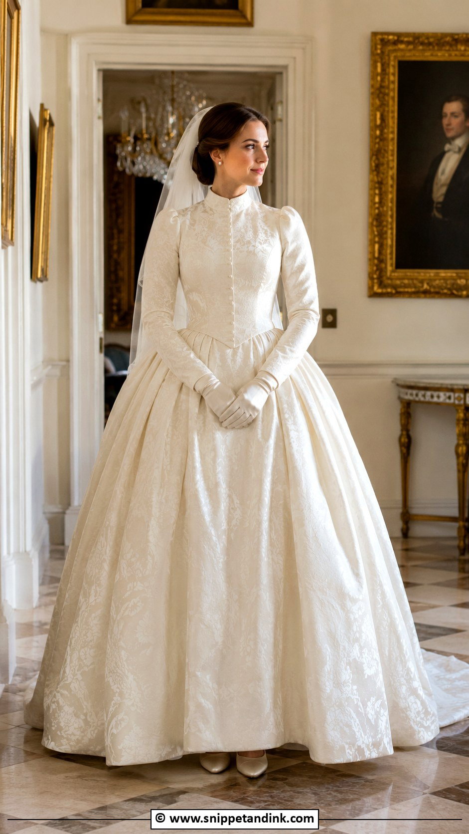 Victorian Brocade Wedding Dress - Snippet and Ink - 25 Victorian Era Wedding Dress Ideas