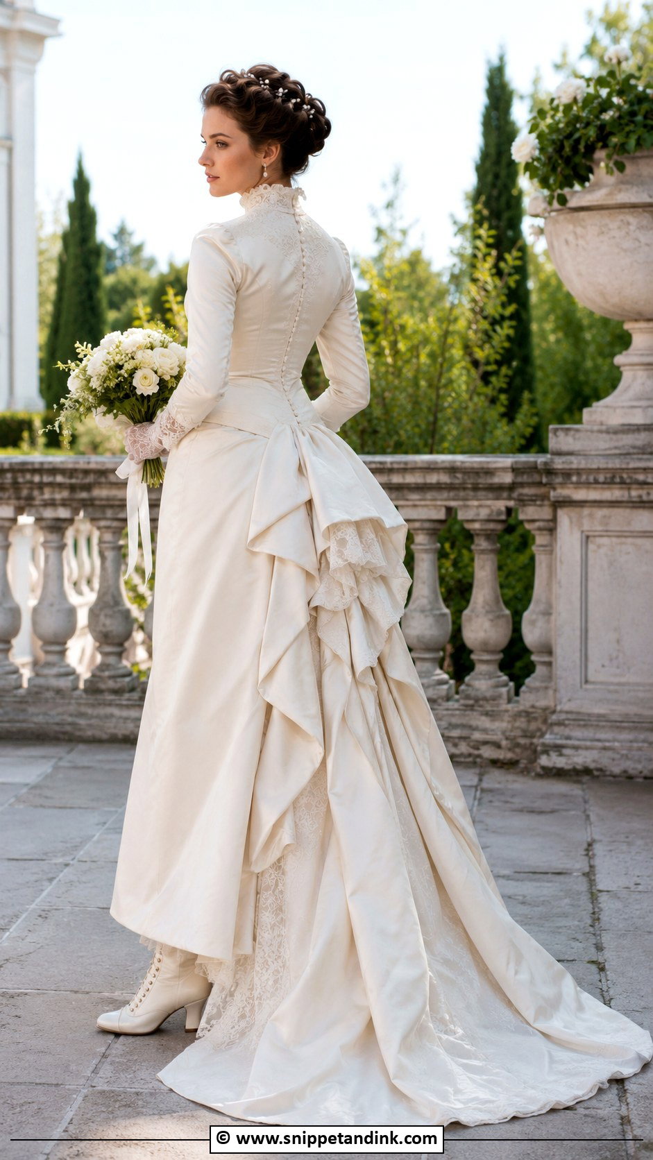 Victorian Bustle Wedding Dress - Snippet and Ink - 25 Victorian Era Wedding Dress Ideas