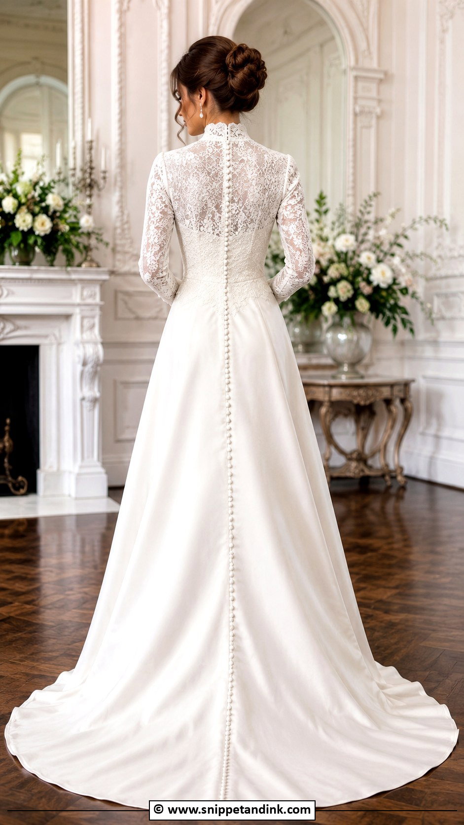 Victorian Button Back Wedding Dress - Snippet and Ink - 30 Victorian Wedding Dress Ideas