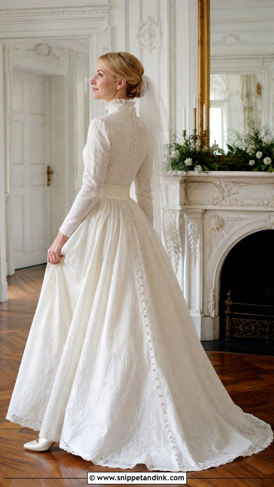 Victorian Collar Wedding Dress - Snippet and Ink - 20 1990 Wedding Dress Ideas