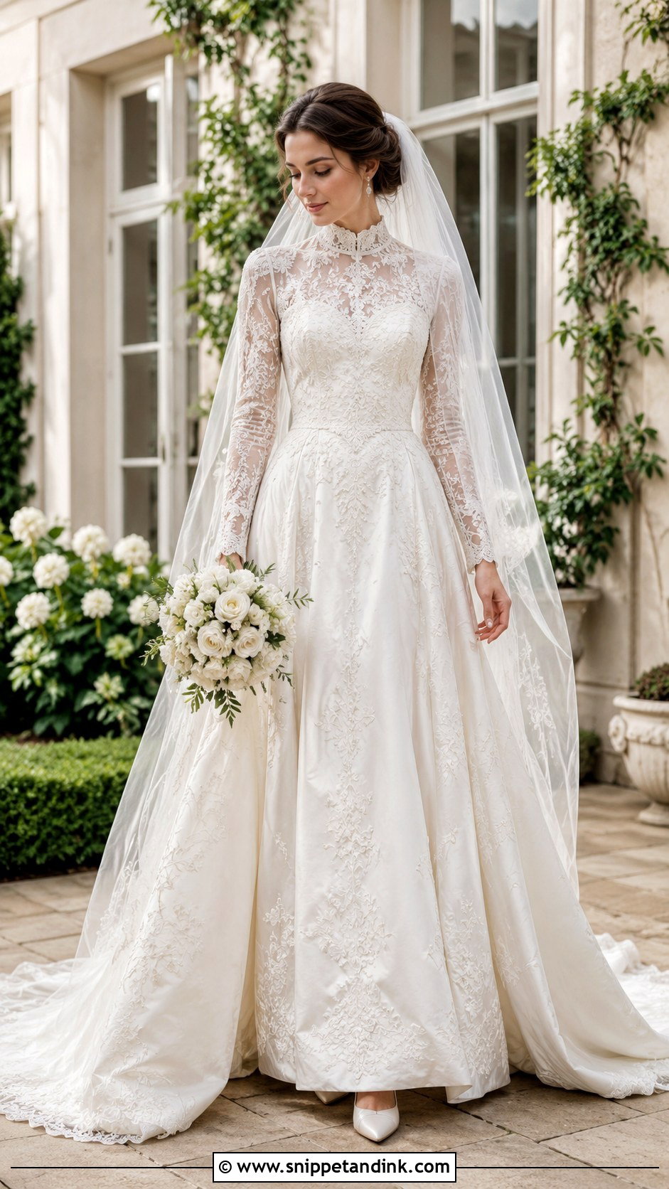 Victorian Embroidered Wedding Dress - Snippet and Ink - 25 Victorian Inspired Wedding Dress Ideas