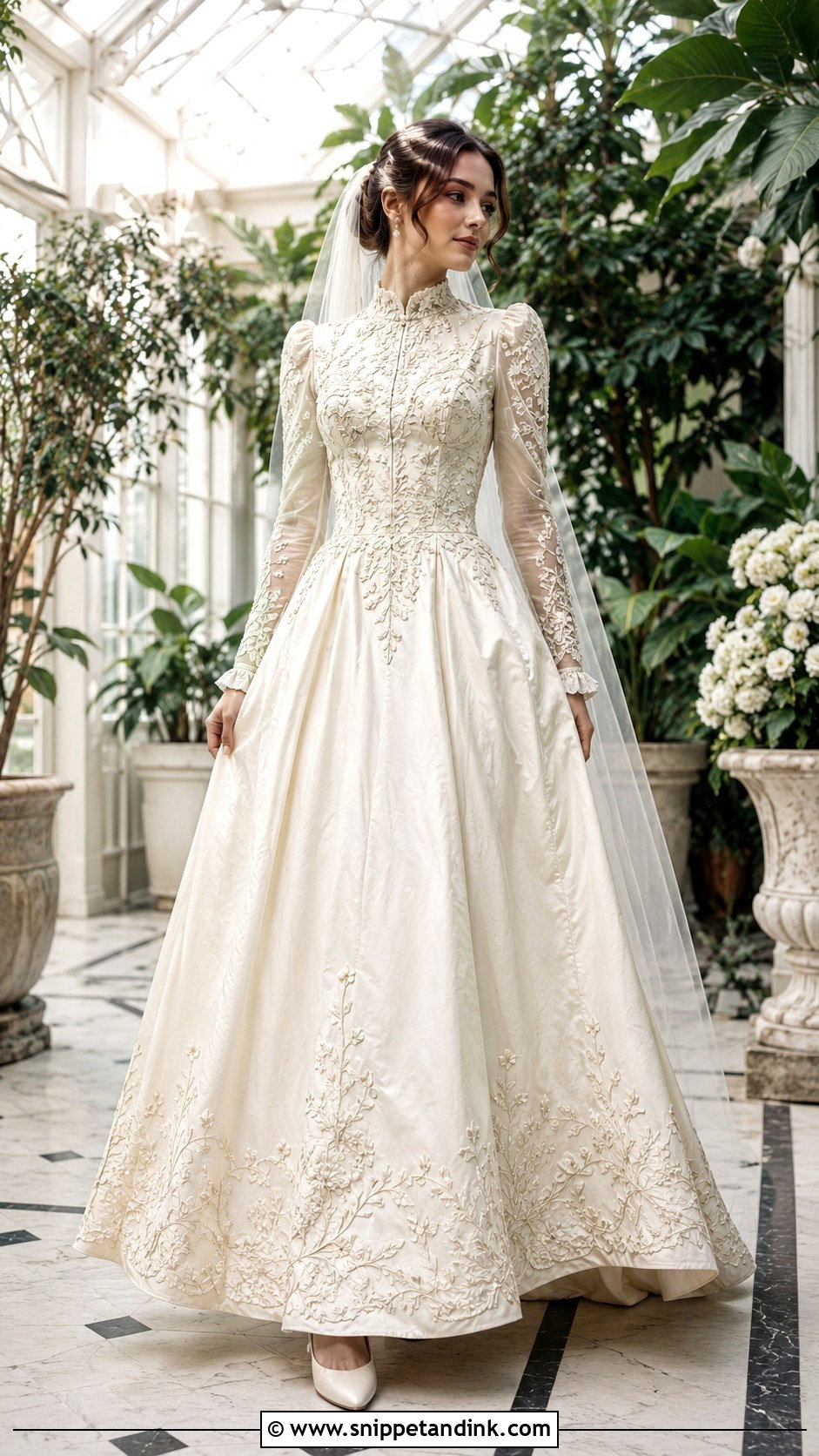 Victorian Embroidered Wedding Dress - Snippet and Ink - 25 Victorian Style Wedding Dress Ideas
