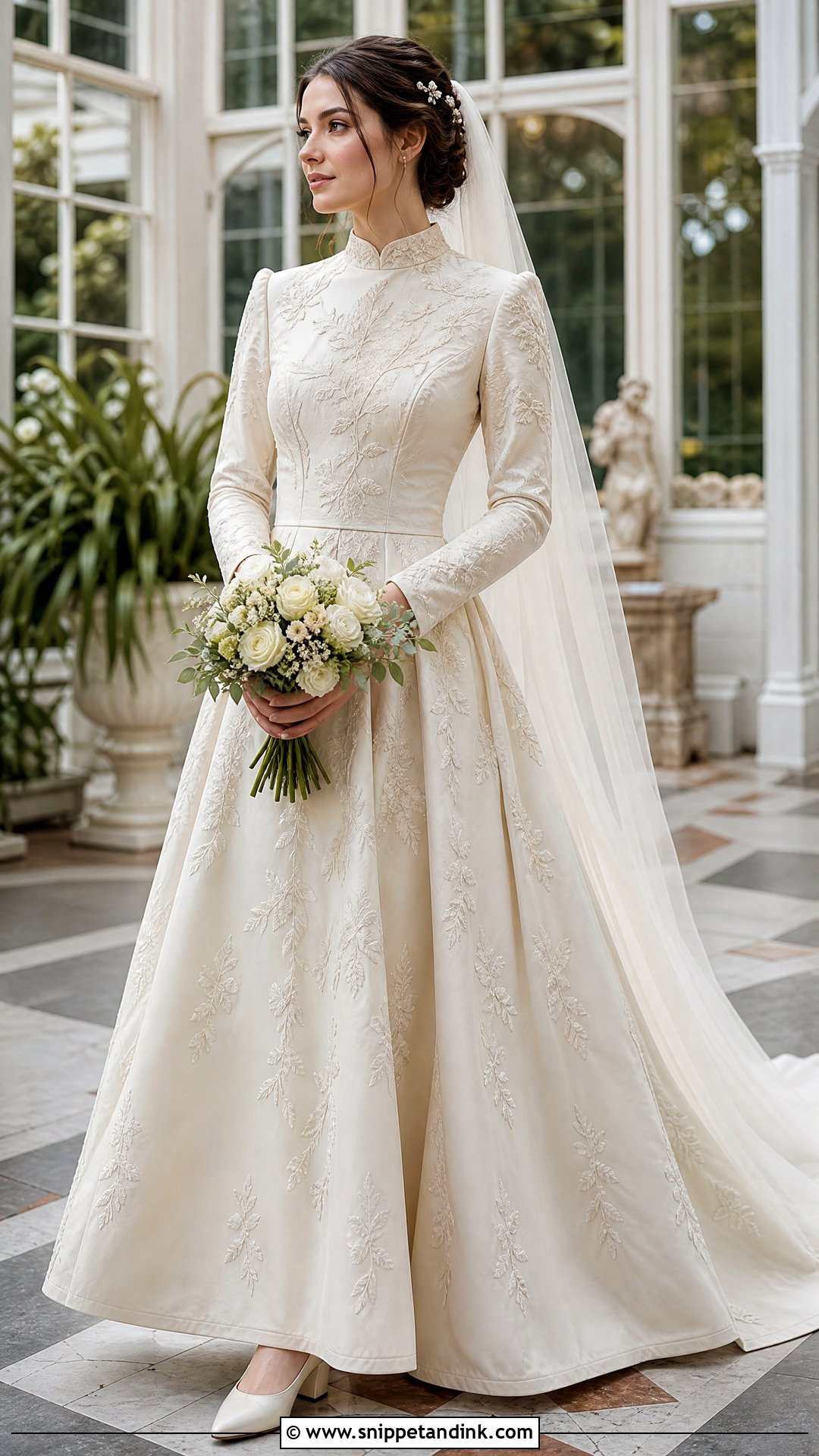 Victorian Embroidered Wedding Dress - Snippet and Ink - 20 Victoria Wedding Dress Ideas