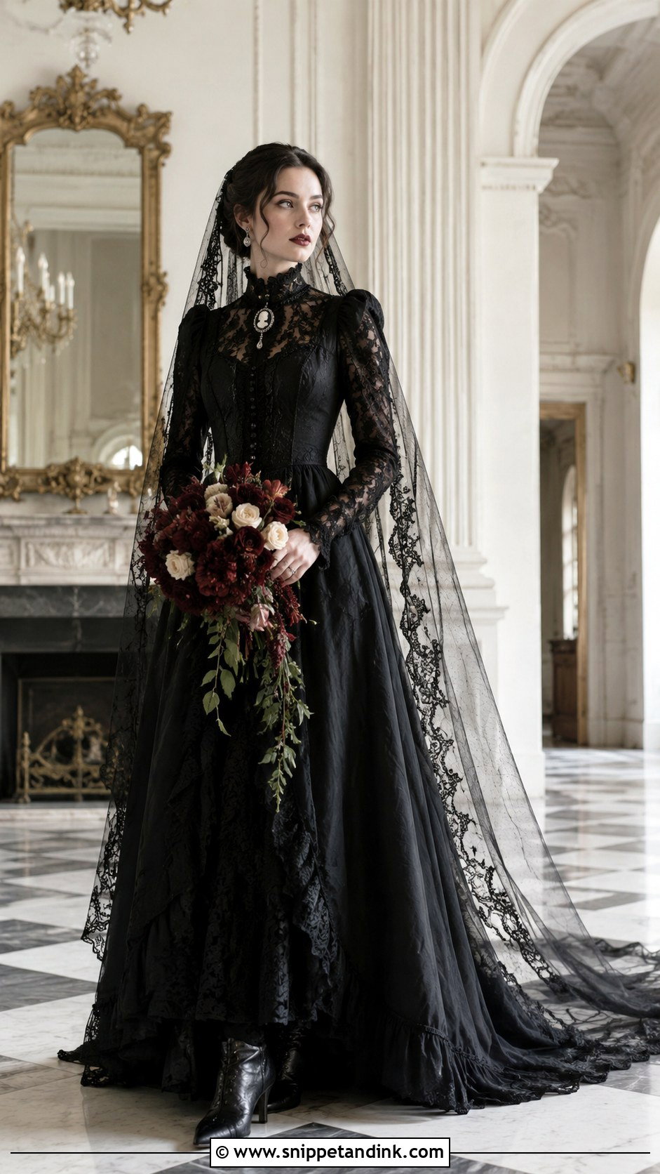 Victorian Emo Bride Outfit - Snippet and Ink - 20 Emo Bride Ideas