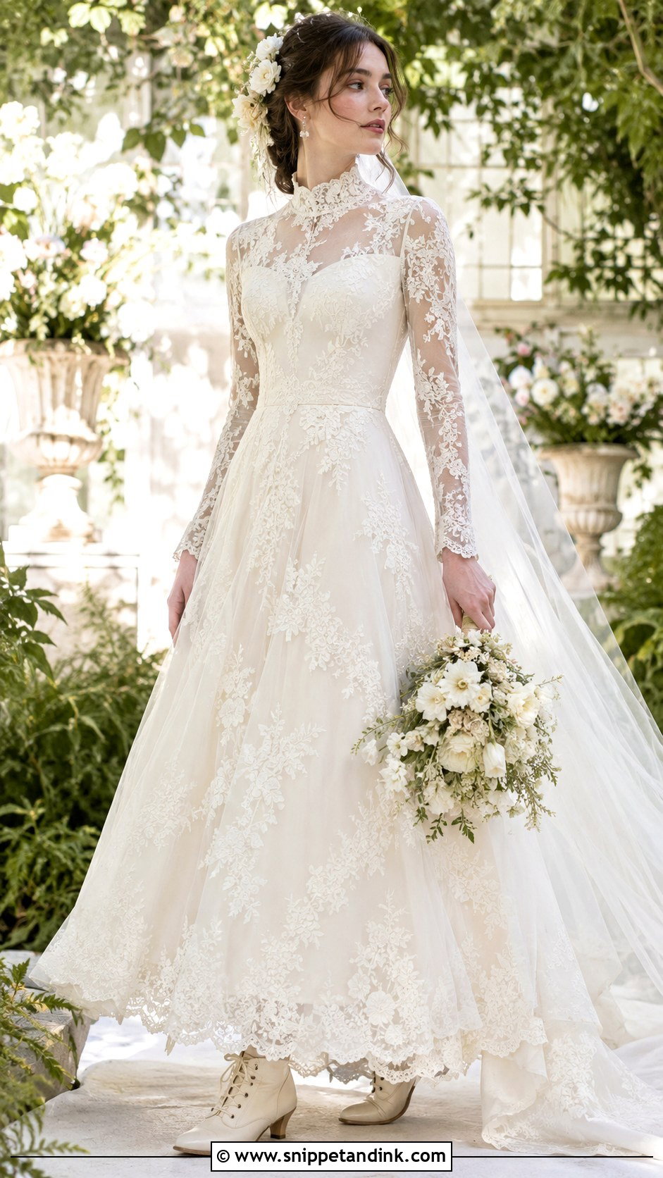 Victorian Floral Wedding Dress - Snippet and Ink - 25 Victorian Style Wedding Dress Ideas