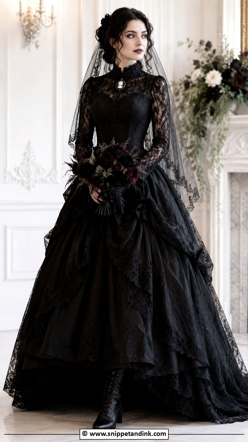 Victorian Goth Wedding Dress - Snippet and Ink - 25 Goth Wedding Dresses