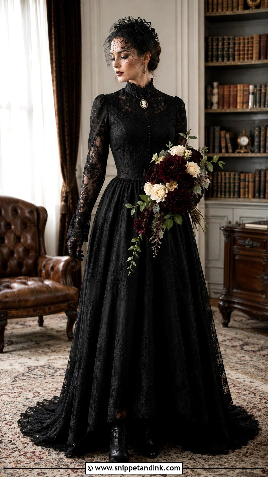 Victorian Gothic Bridal Dress - Snippet and Ink - 20 Gothic Bridal Ideas