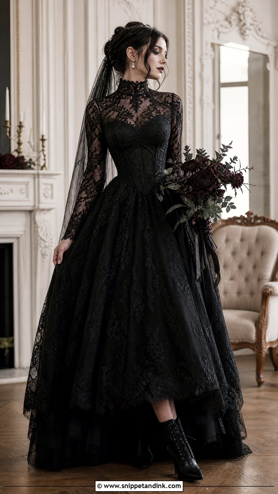 Victorian Gothic Wedding Dress - Snippet and Ink - 25 Gothic Wedding Dresses