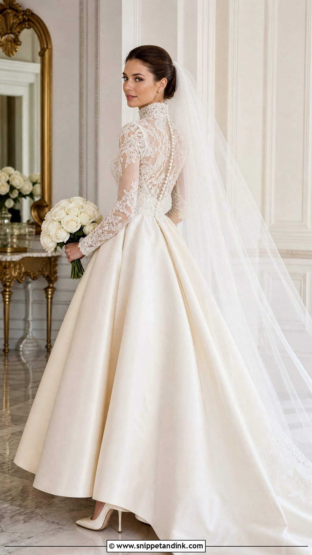 Victorian High Collar Lace Wedding Dress - Snippet and Ink - 20 Wedding Dress with Collar Ideas
