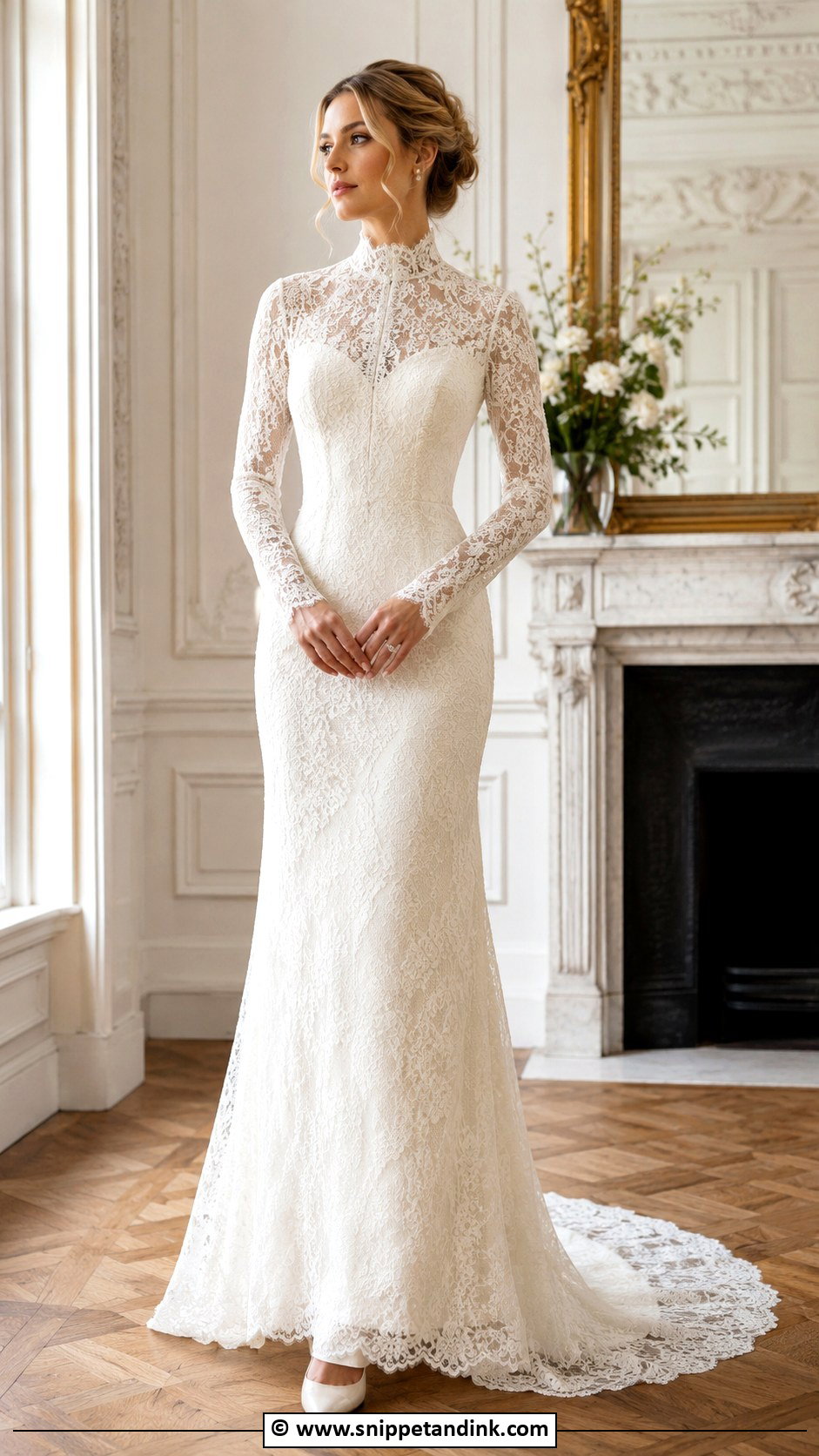 Victorian High Collar Wedding Dress - Snippet and Ink - 30 Victorian Wedding Dress Ideas