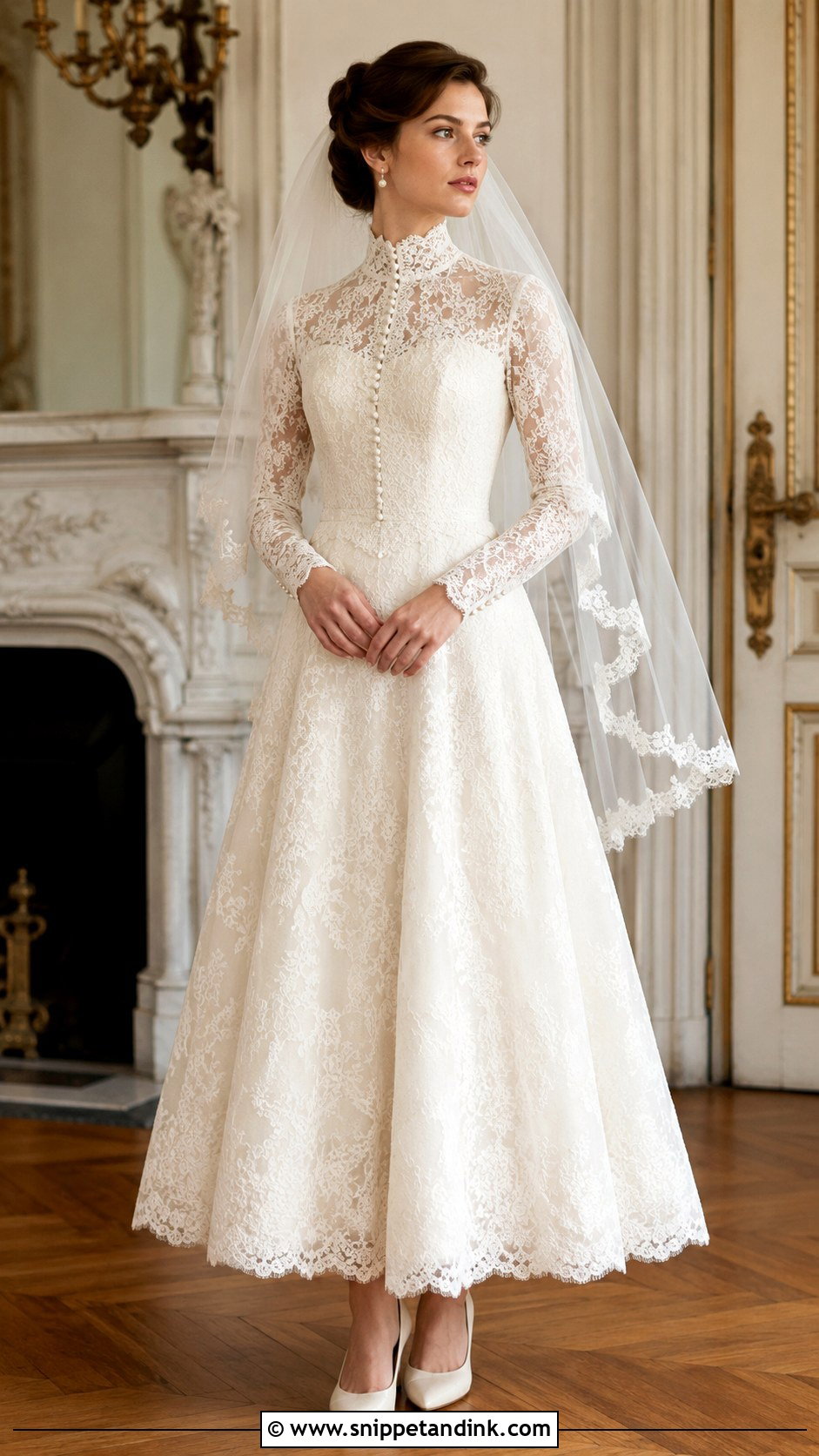 Victorian High Neck Lace Wedding Dress - Snippet and Ink - 20 Elegant Classy Vintage Wedding Dress Ideas